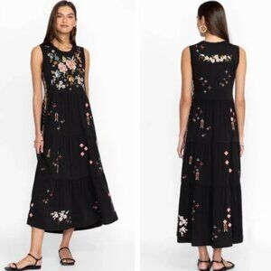 JOHNNY WAS Ceretti Floral Cotton Floral Embroidered Tank Dress Boho - Size L